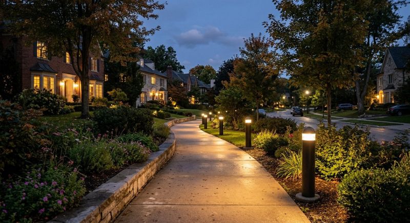 Sidewalk Lighting Installation in Orem, UT